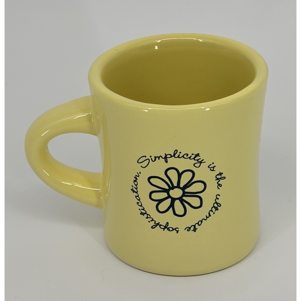 Life Is Good Diner Mug Simplicity is the Ultimate Sophistication Coffee Tea Cup